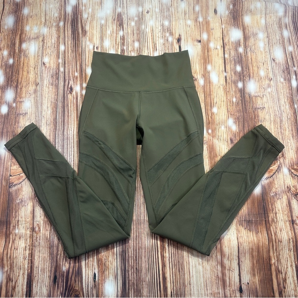 Lululemon Athletica Wunder Under HR 7/8
Tight*Mesh Leggings Size 4 Green